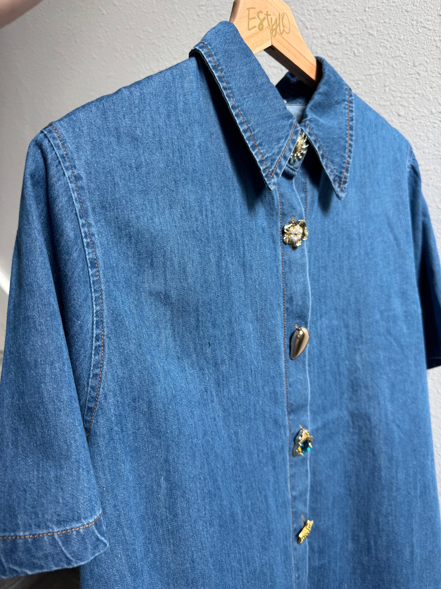 Golden- Denim Button