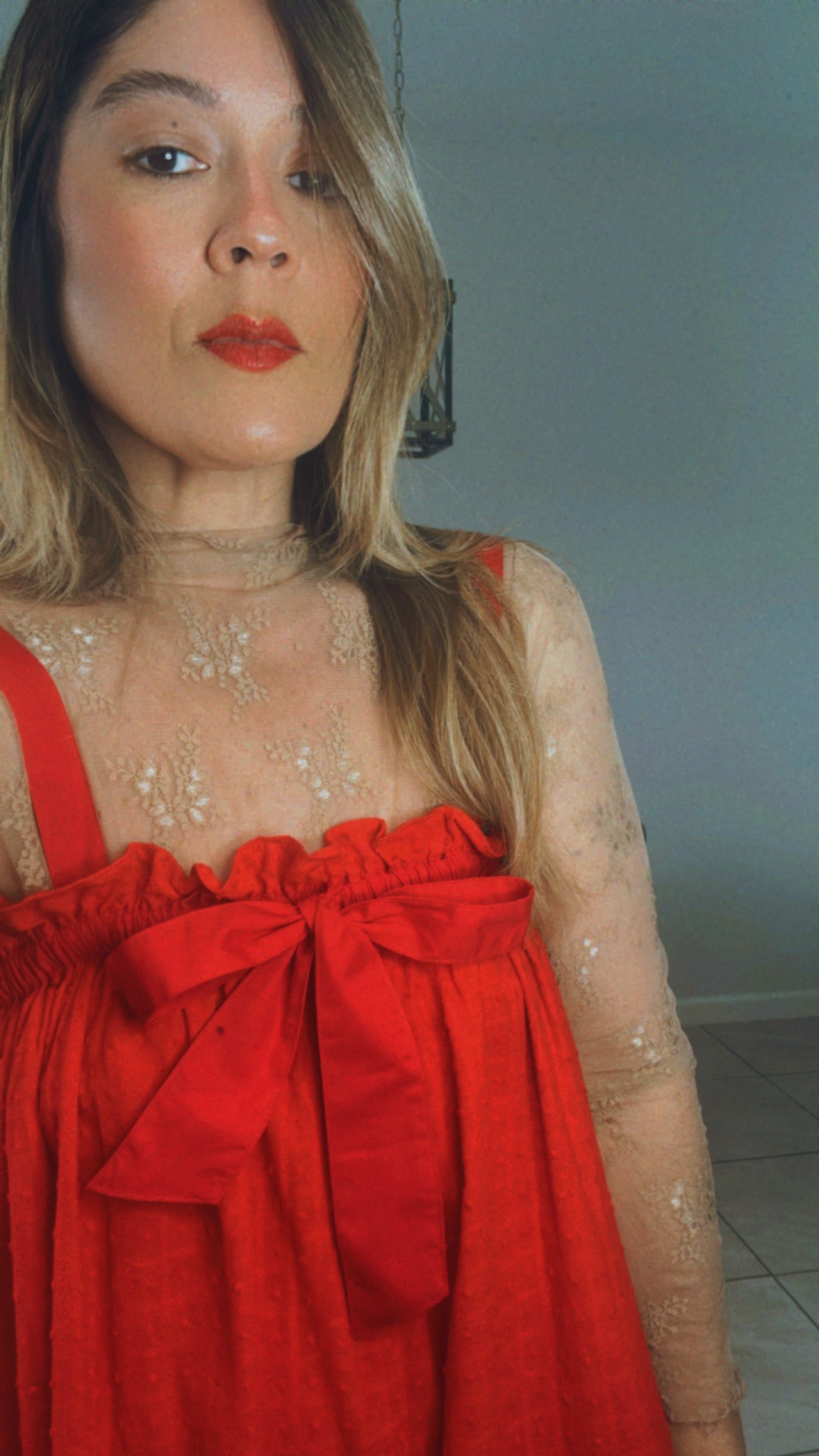 Red Pique Romper