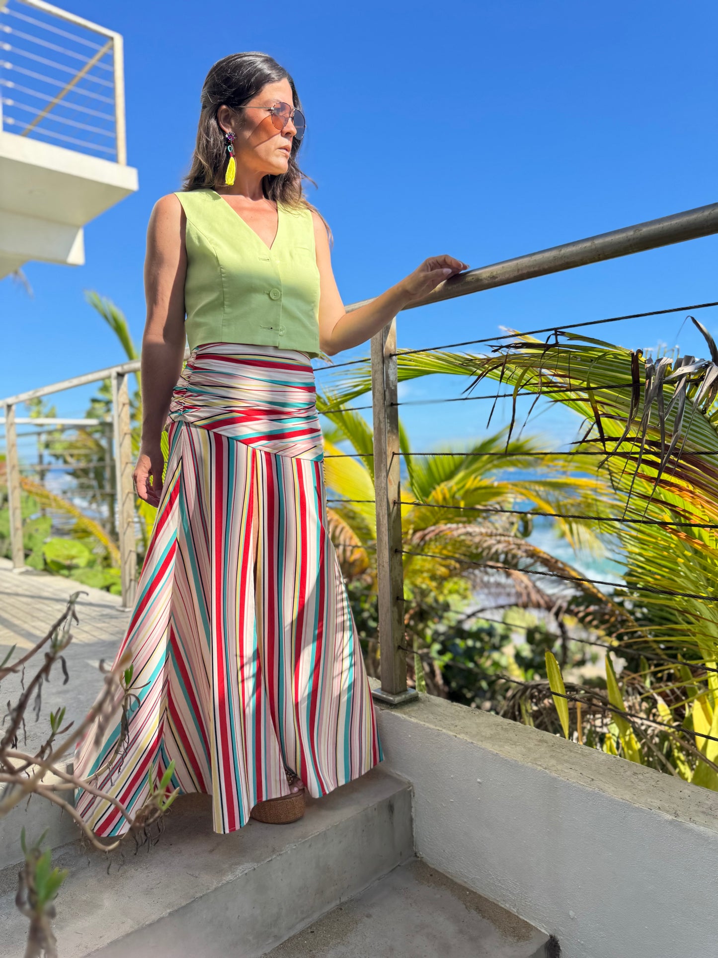 Colorfull Draped Skirt