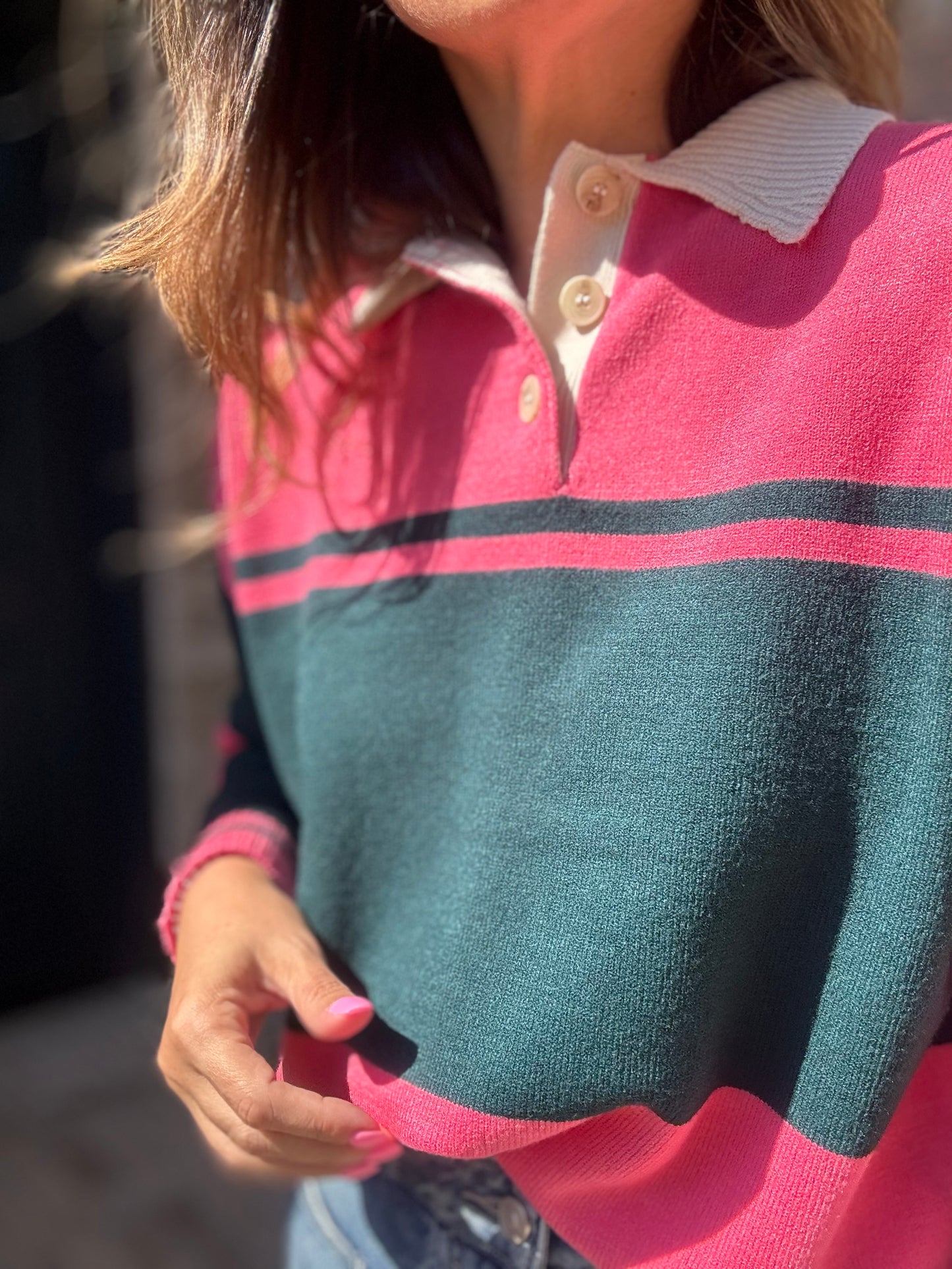 Polo Sweater Pink