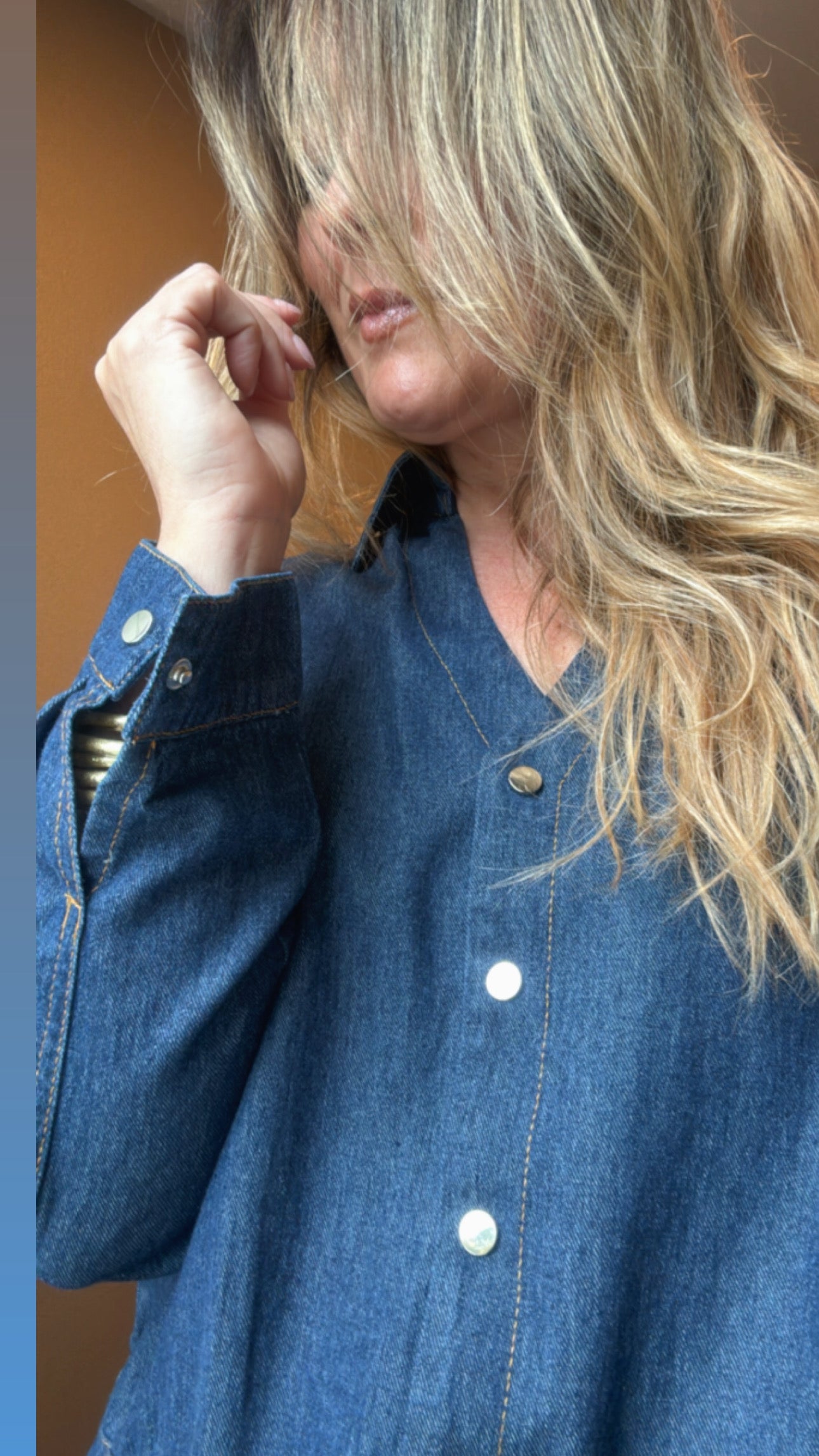 Denim Vestido corto