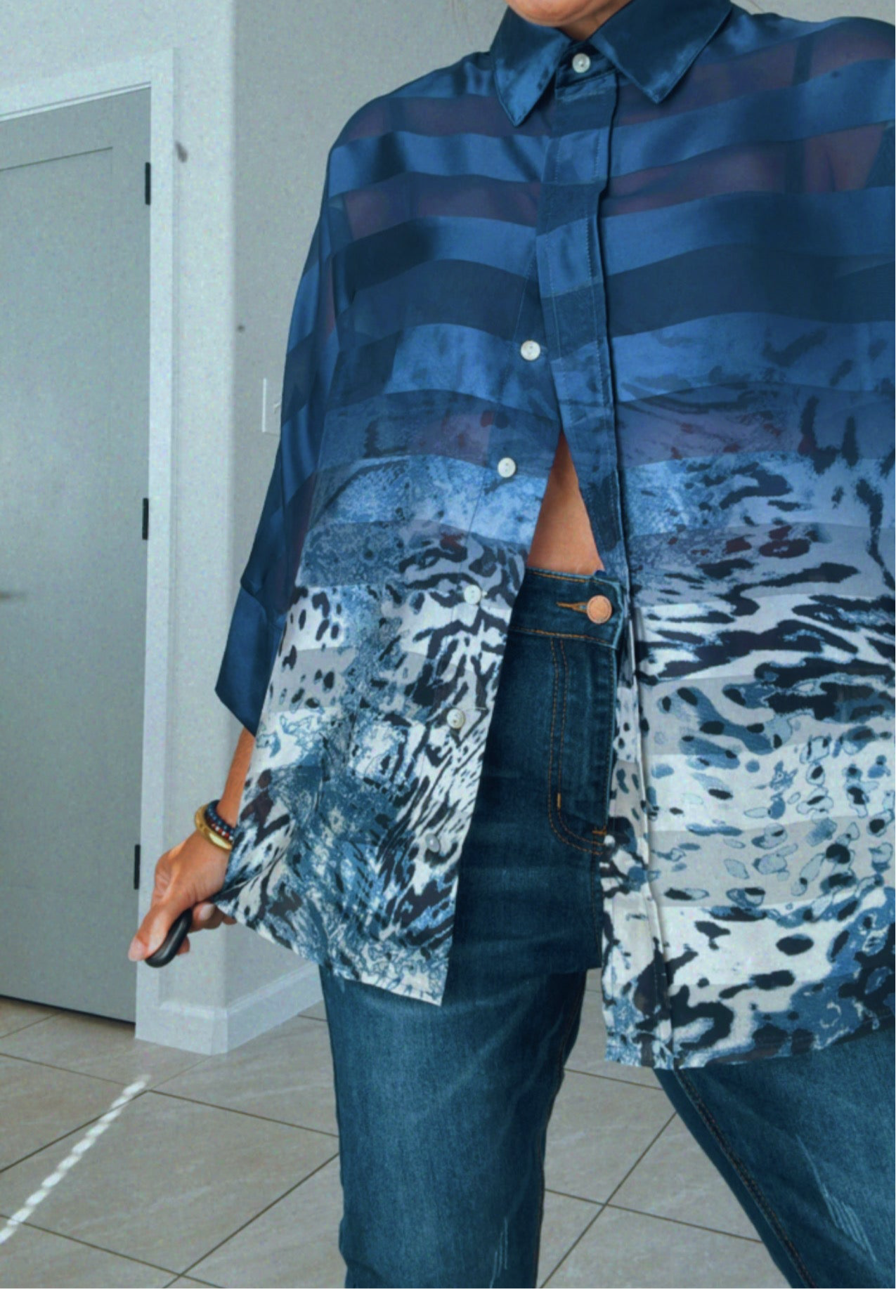 Organza Navy Dolman