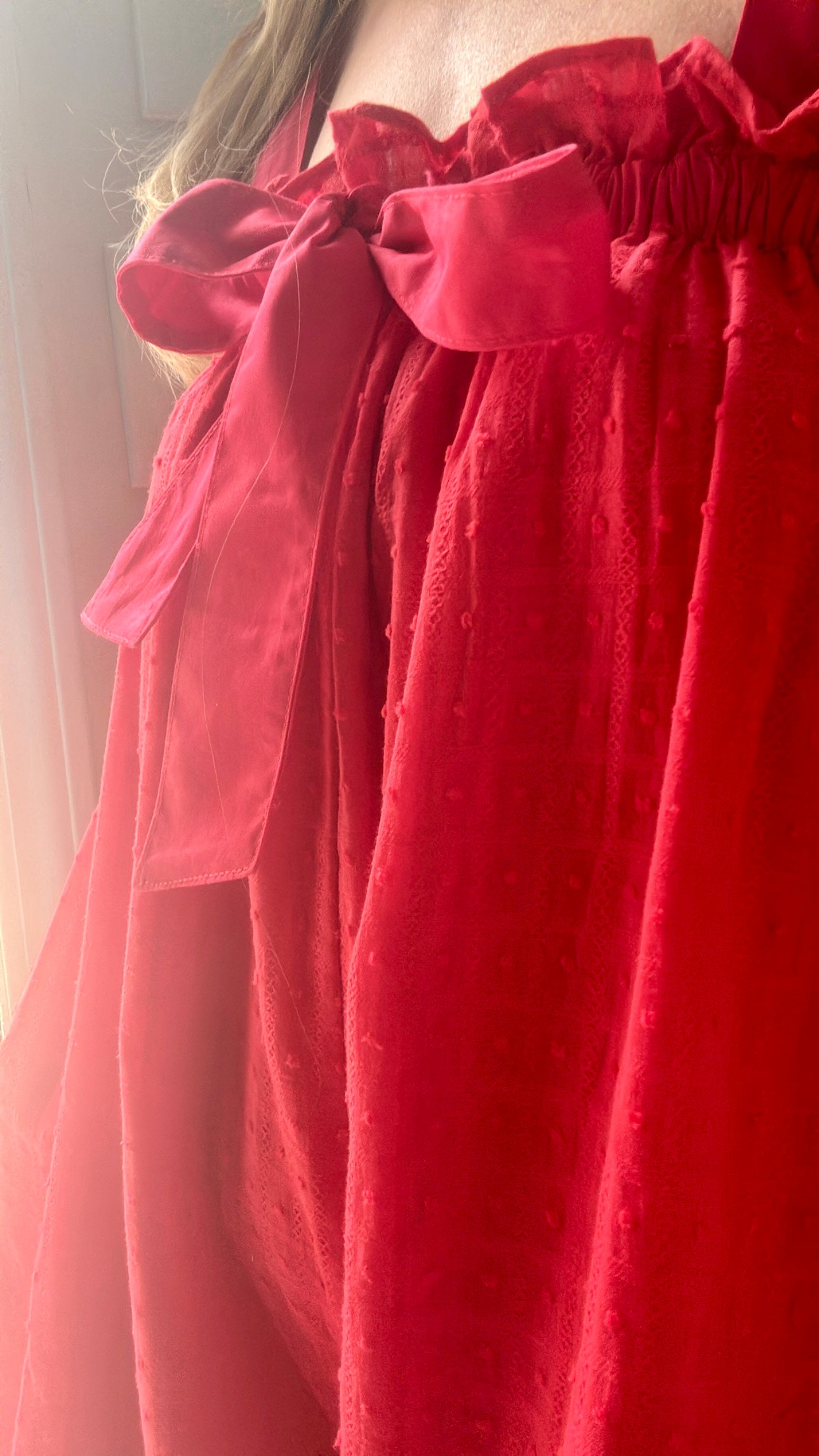 Red Pique Romper