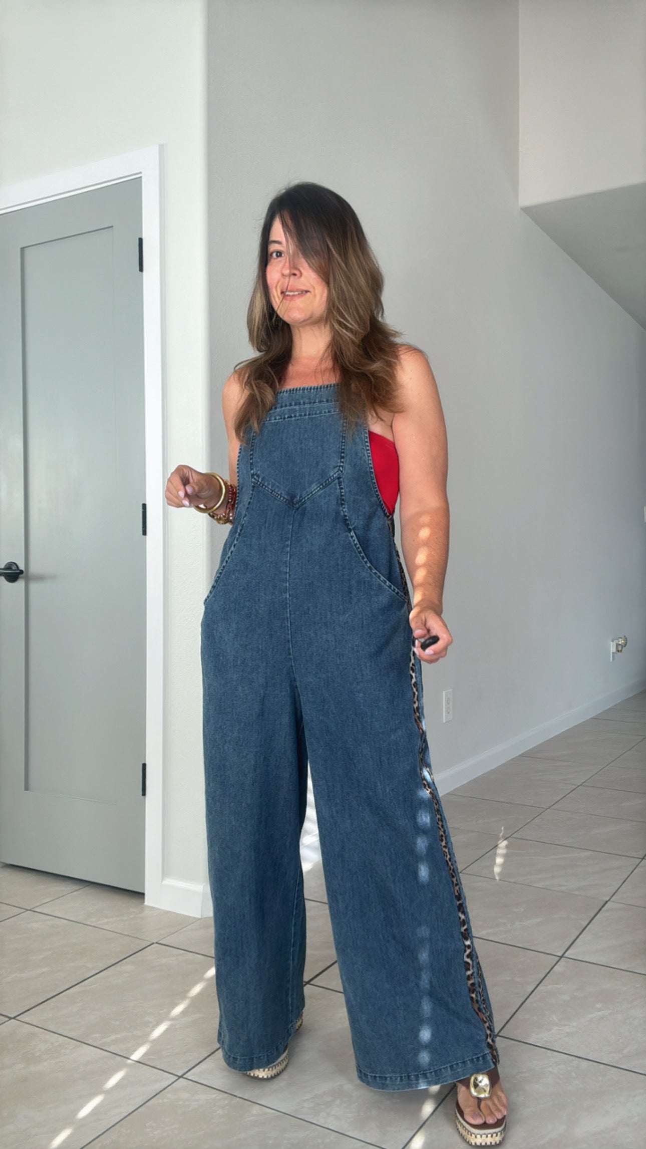 New Denim Track Jumpsuit
