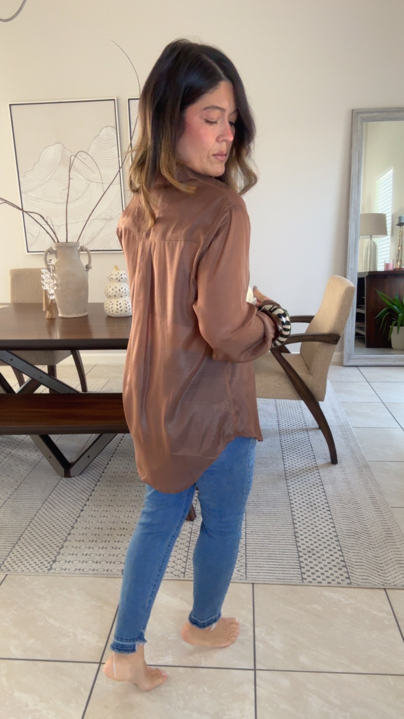 Organza Buttoned down