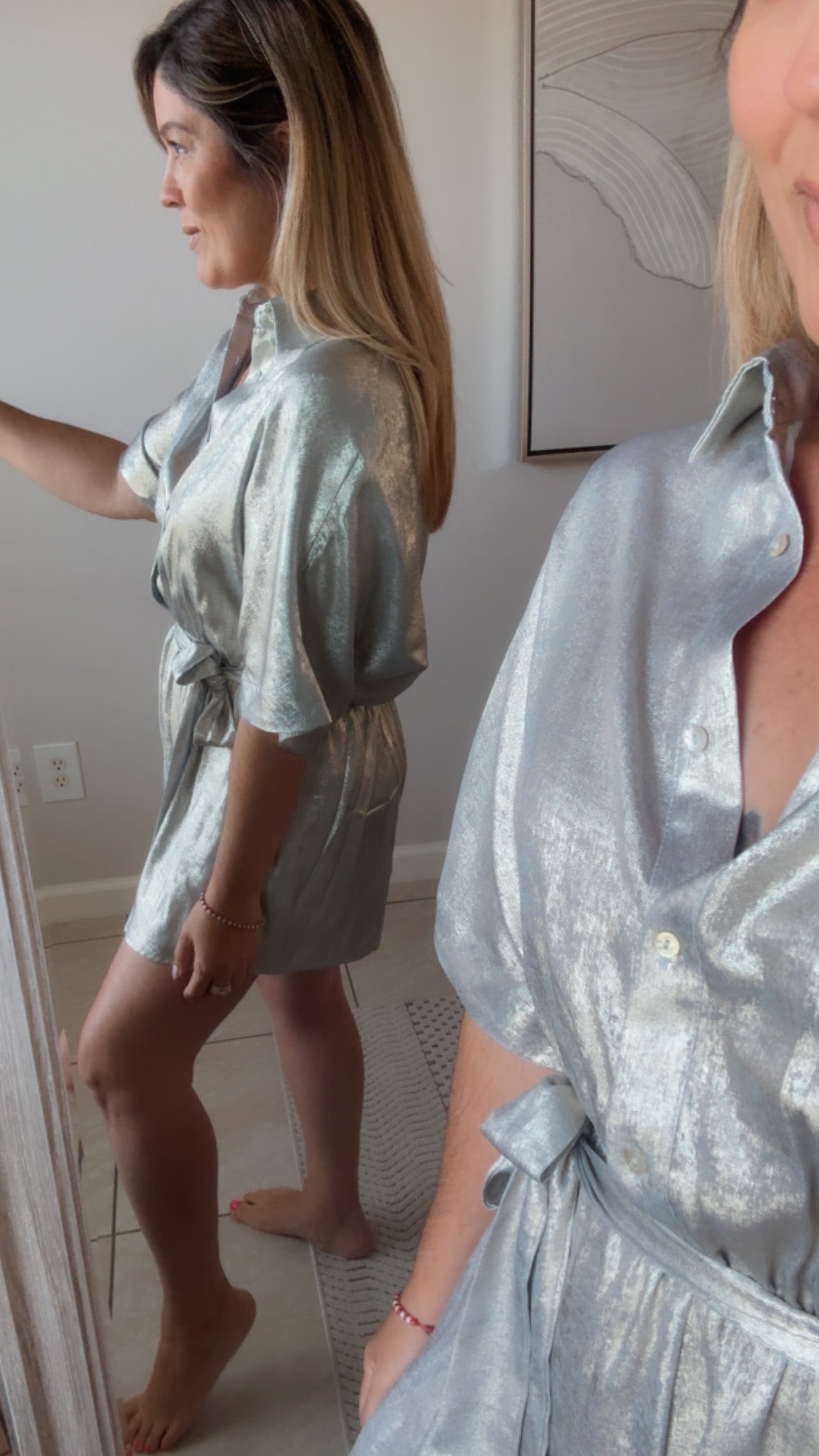 New Silver Romper