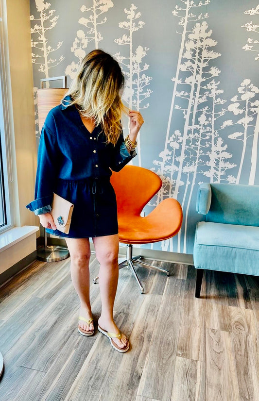 Denim Vestido corto