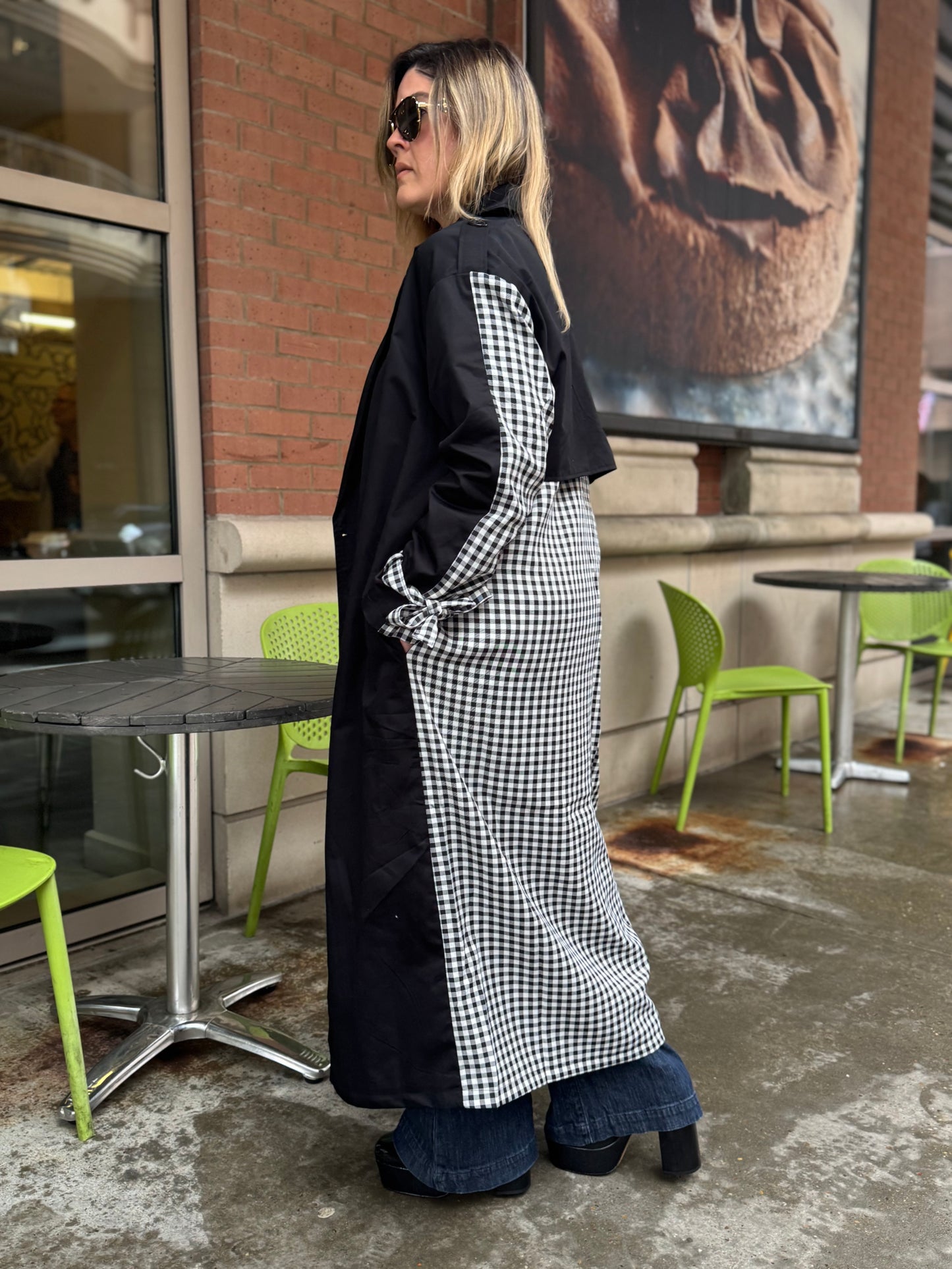 Trench checkered Coat