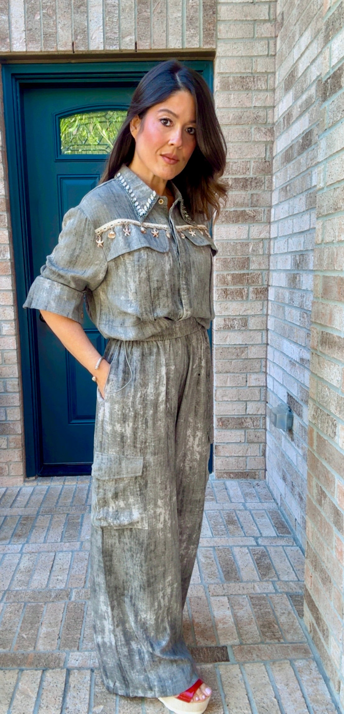 Gray🐚Linen set