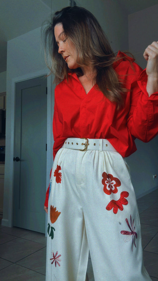 Vanilla Floral Trouser