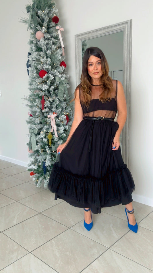 Tulle Ruffled Dress