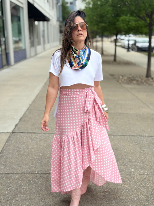 Pink Polka-Dots Skirt