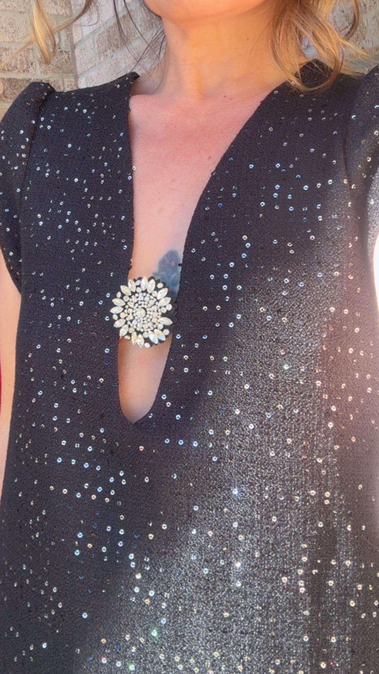 Applique Tweed Dress