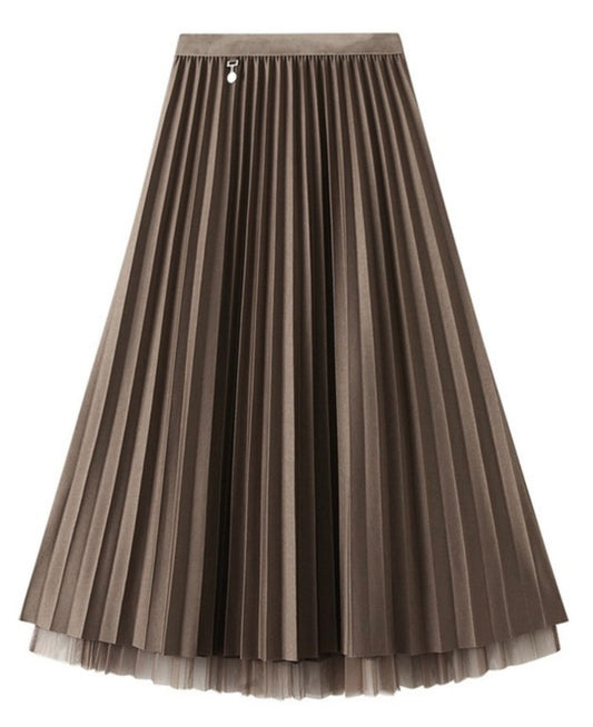 Pleated Midi Skirt