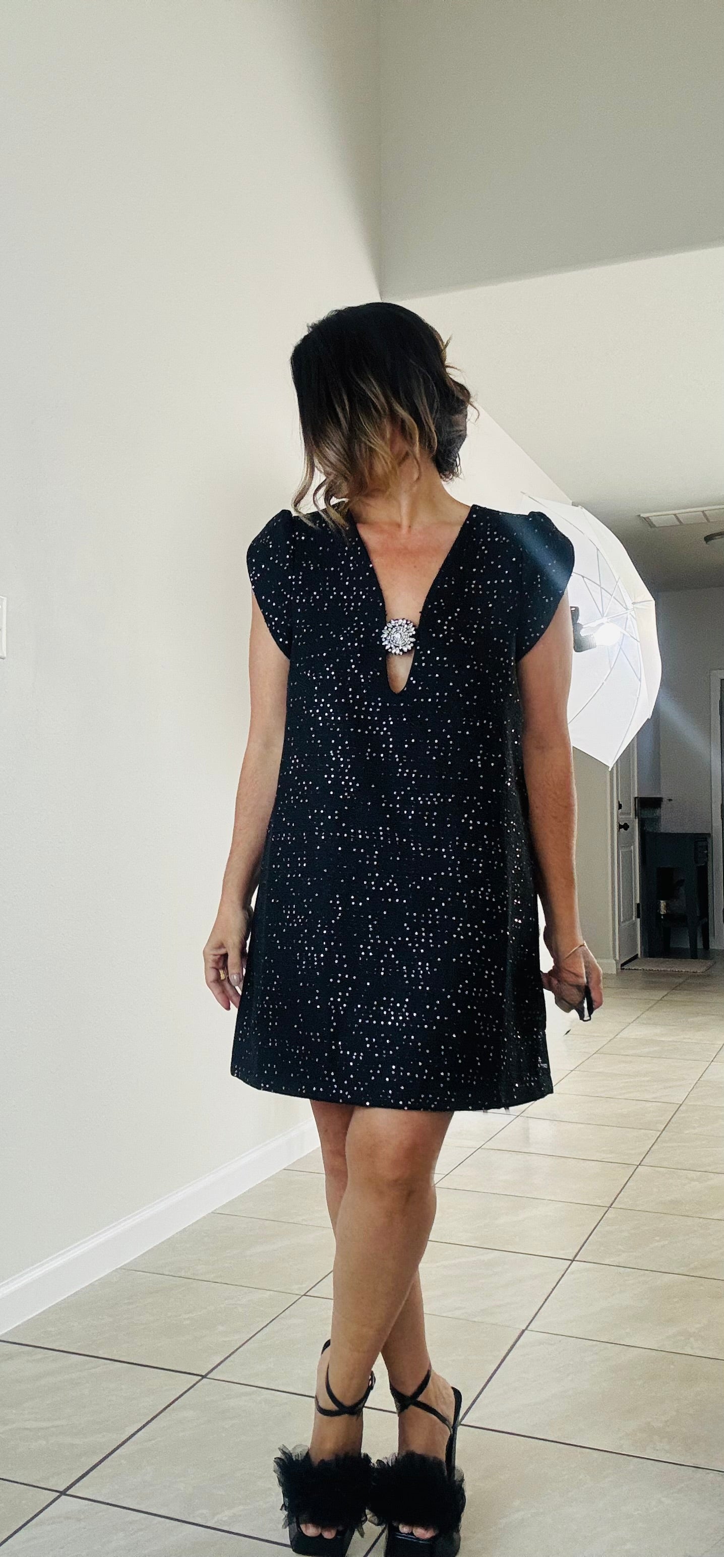 Applique Tweed Dress