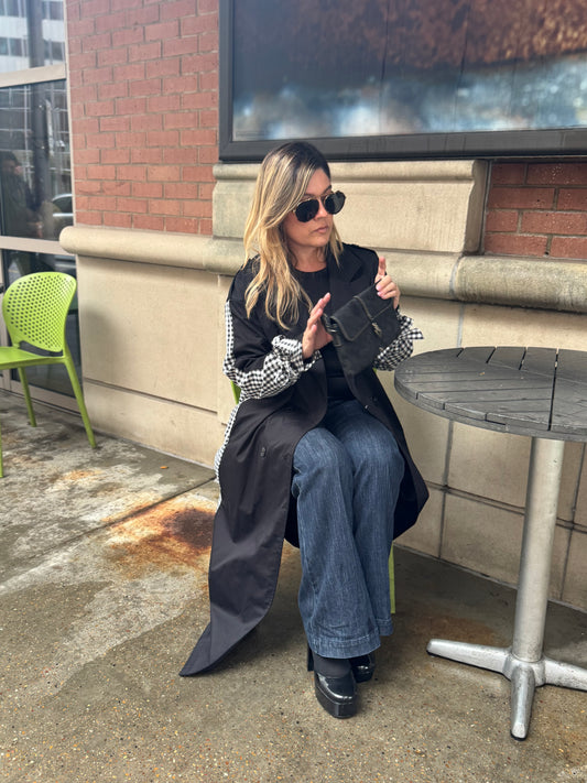 Trench checkered Coat
