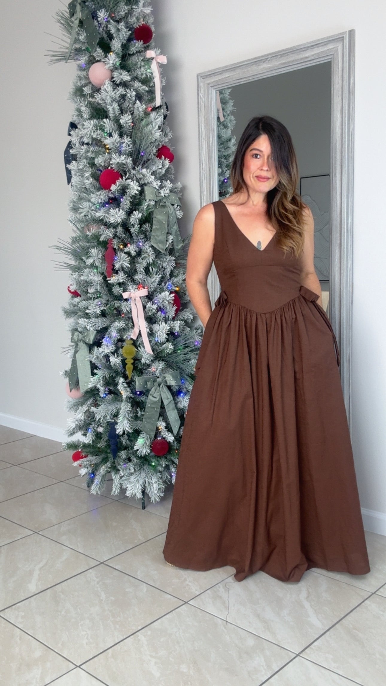 Pink Friday 🎉Cocoa Linen Maxi