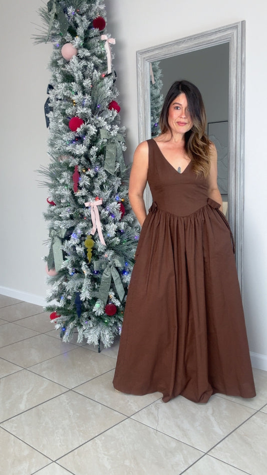 Pink Friday 🎉Cocoa Linen Maxi