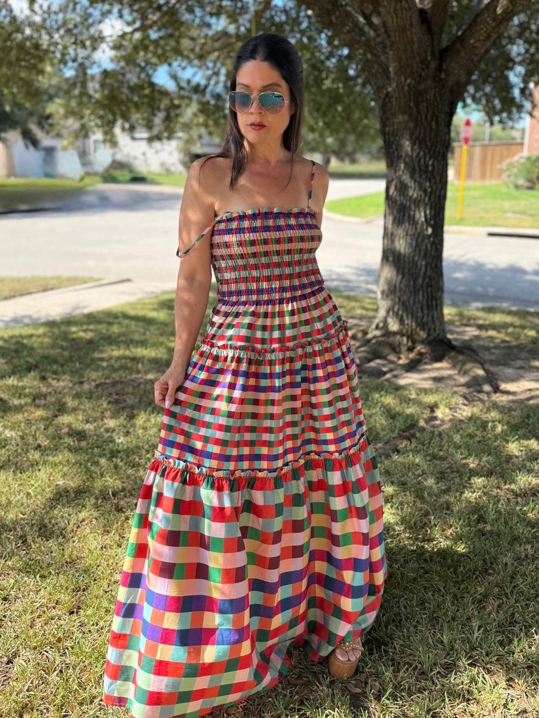 Plaid Maxi Dress