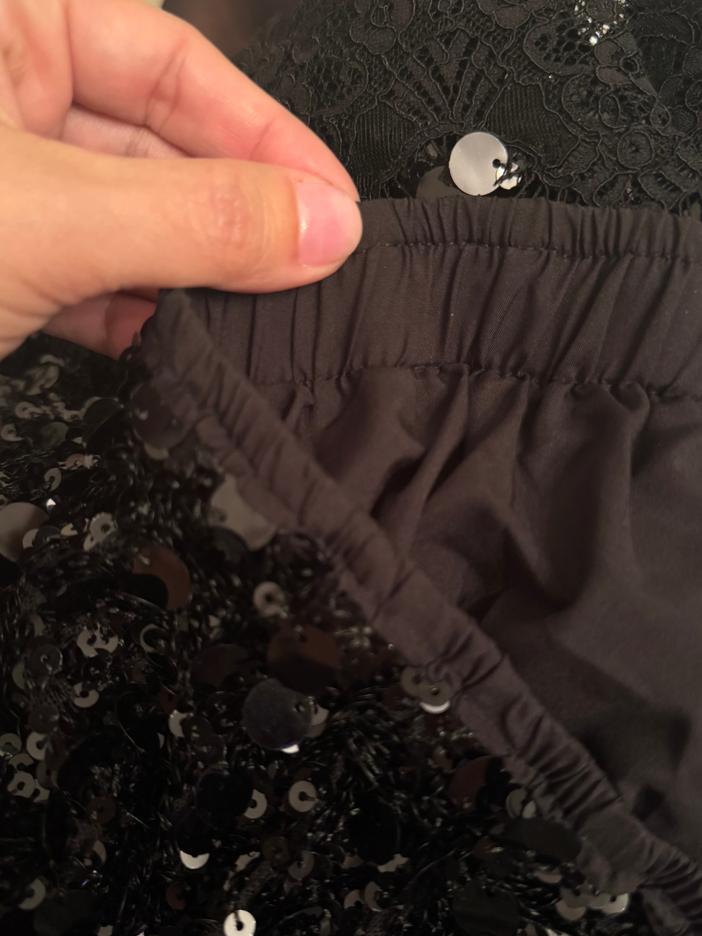 Sequins & Lace Skirt
