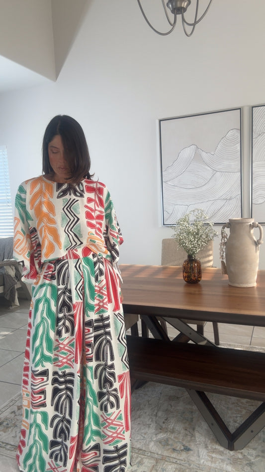 Abstract Dolman Set