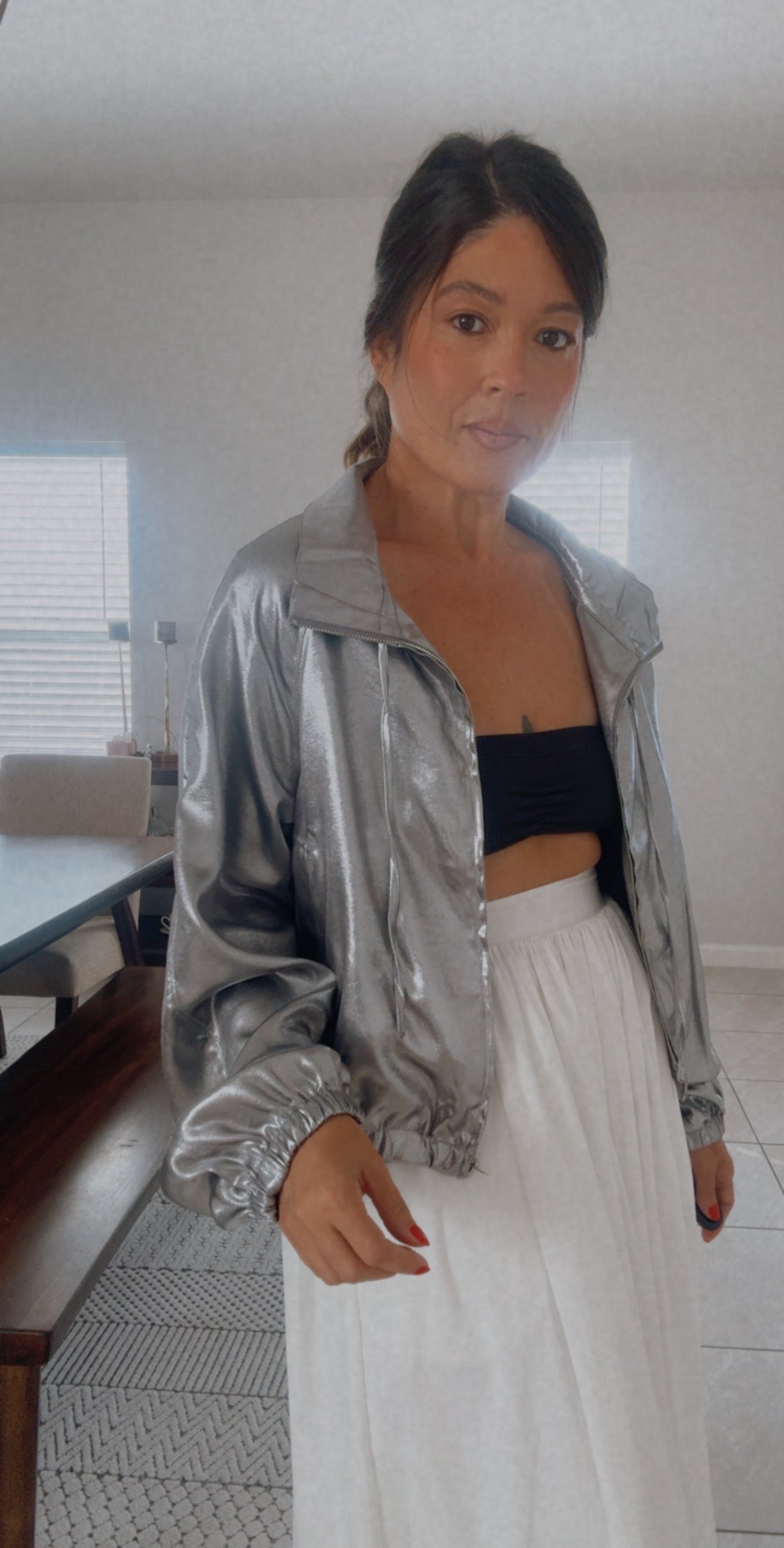Silver Fabric Jacket