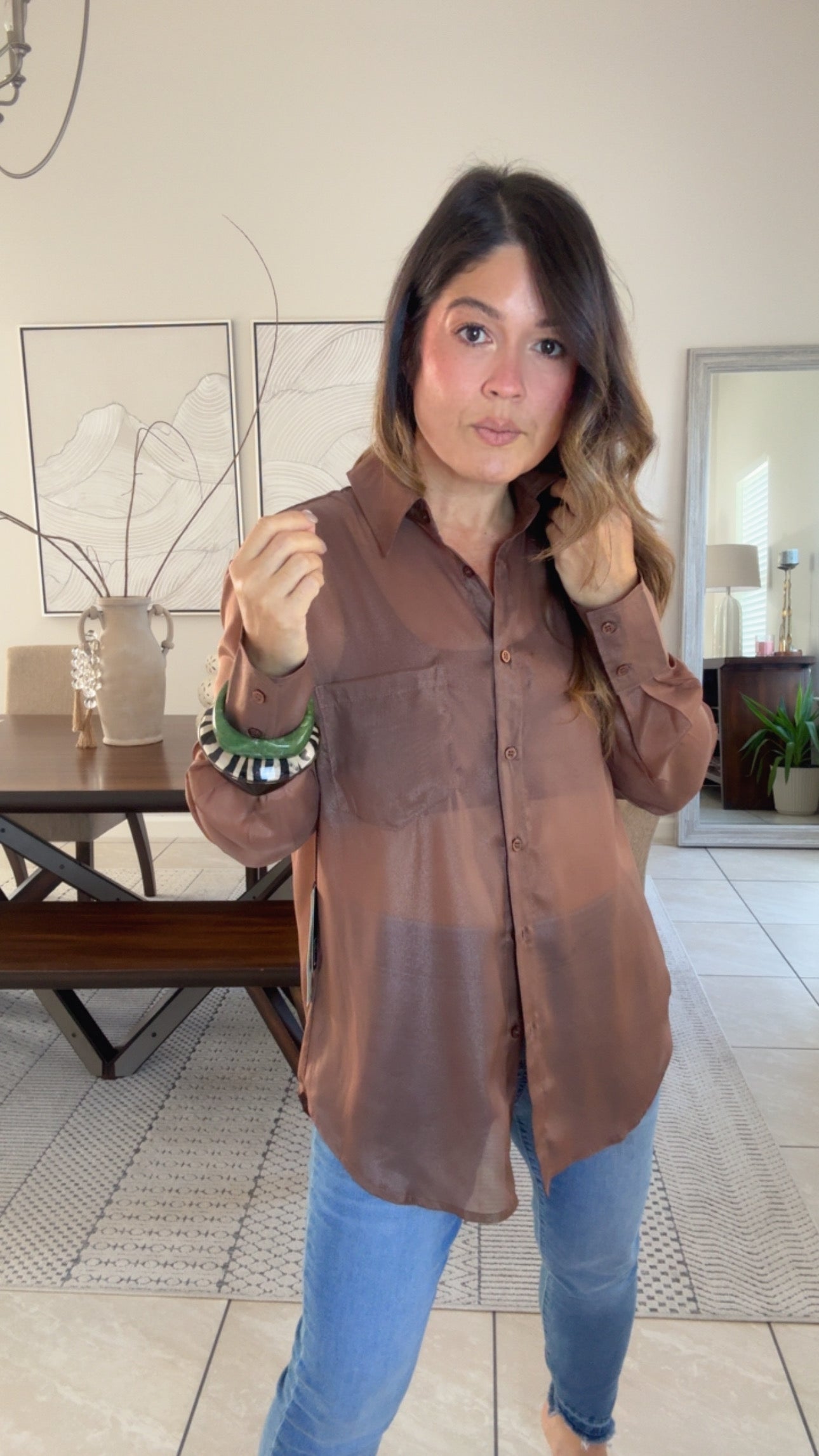 Organza Buttoned down