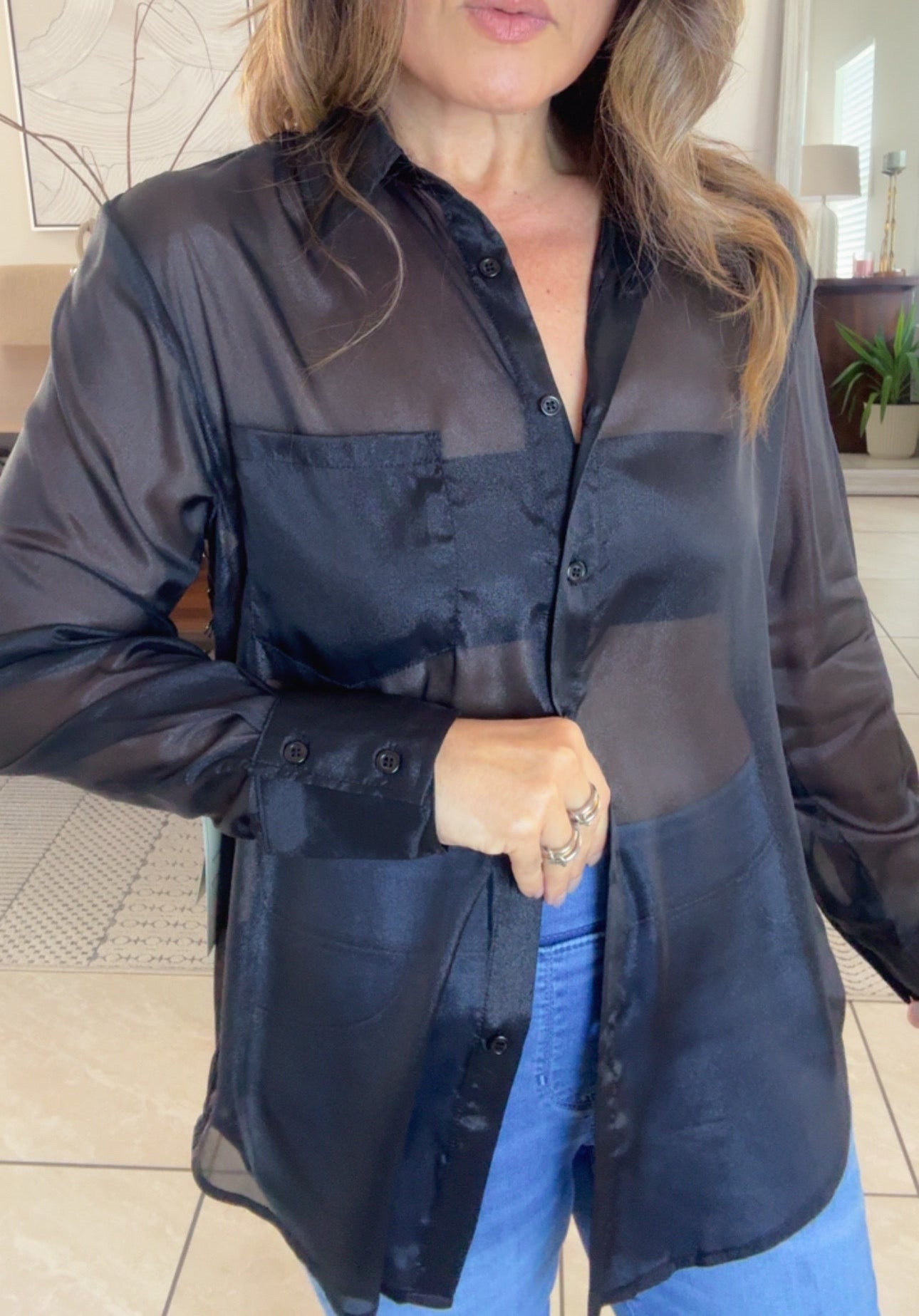 Organza Buttoned down