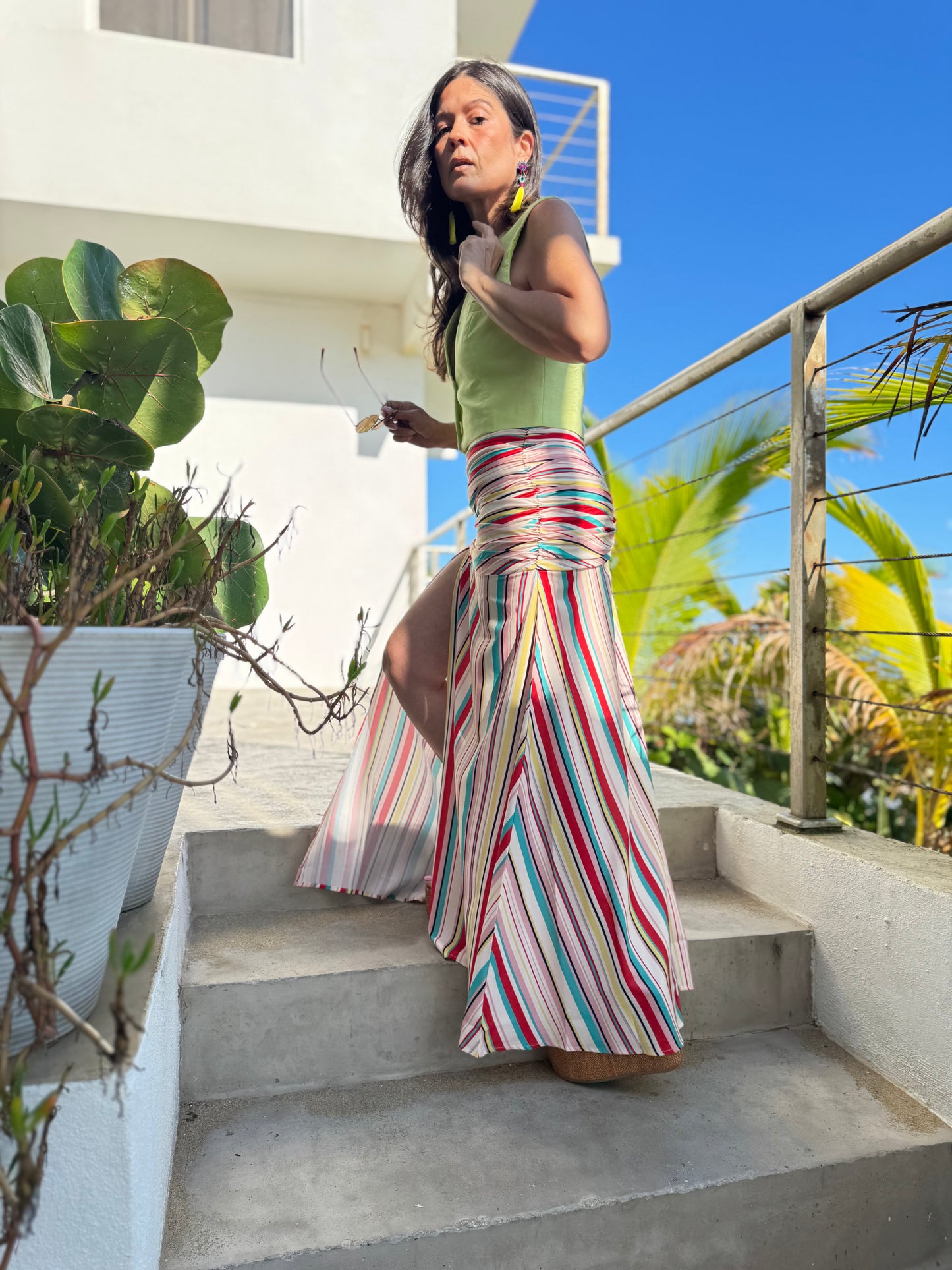 Colorfull Draped Skirt