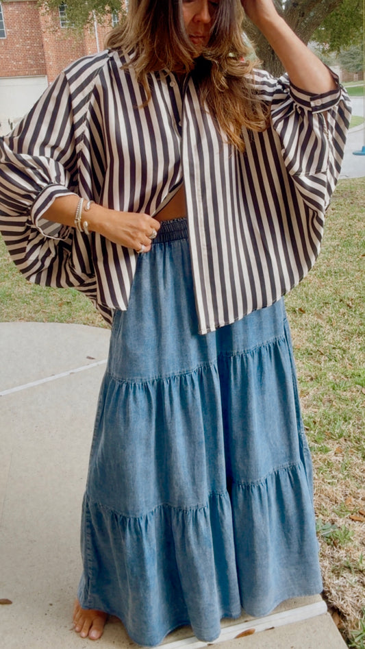 Dolman Stripes Bluson