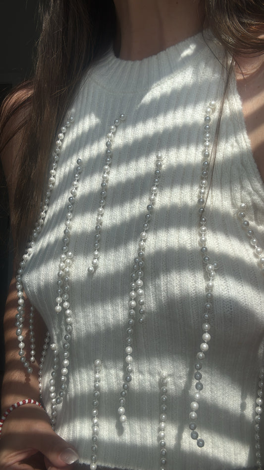 Pearled Knitted Top