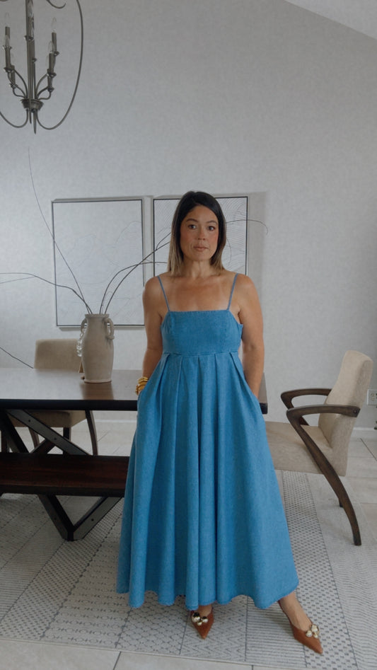 Indigo Midi Dress