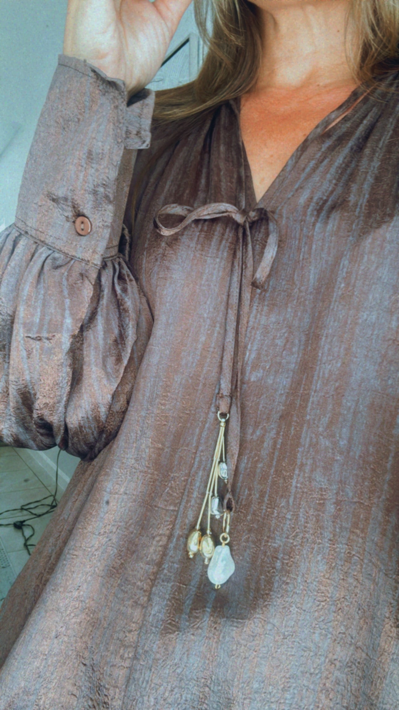 Choco-Boho Top