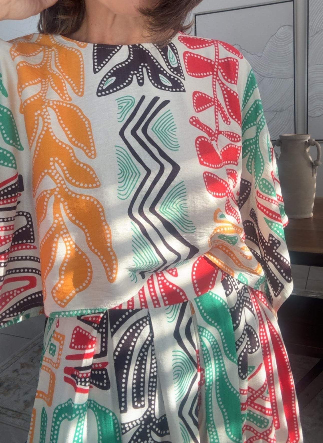Abstract Dolman Set