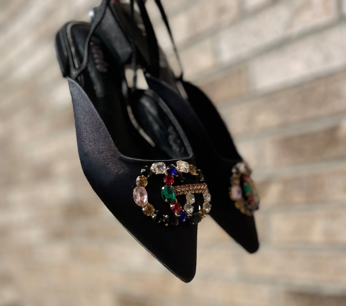 Gems Flat Sling-Back